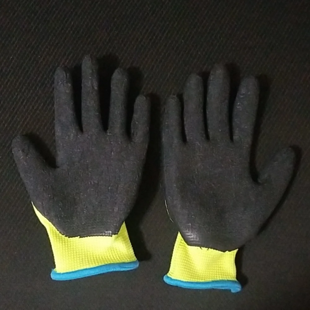 Kids Yellow & Black Outdoor Work Gloves